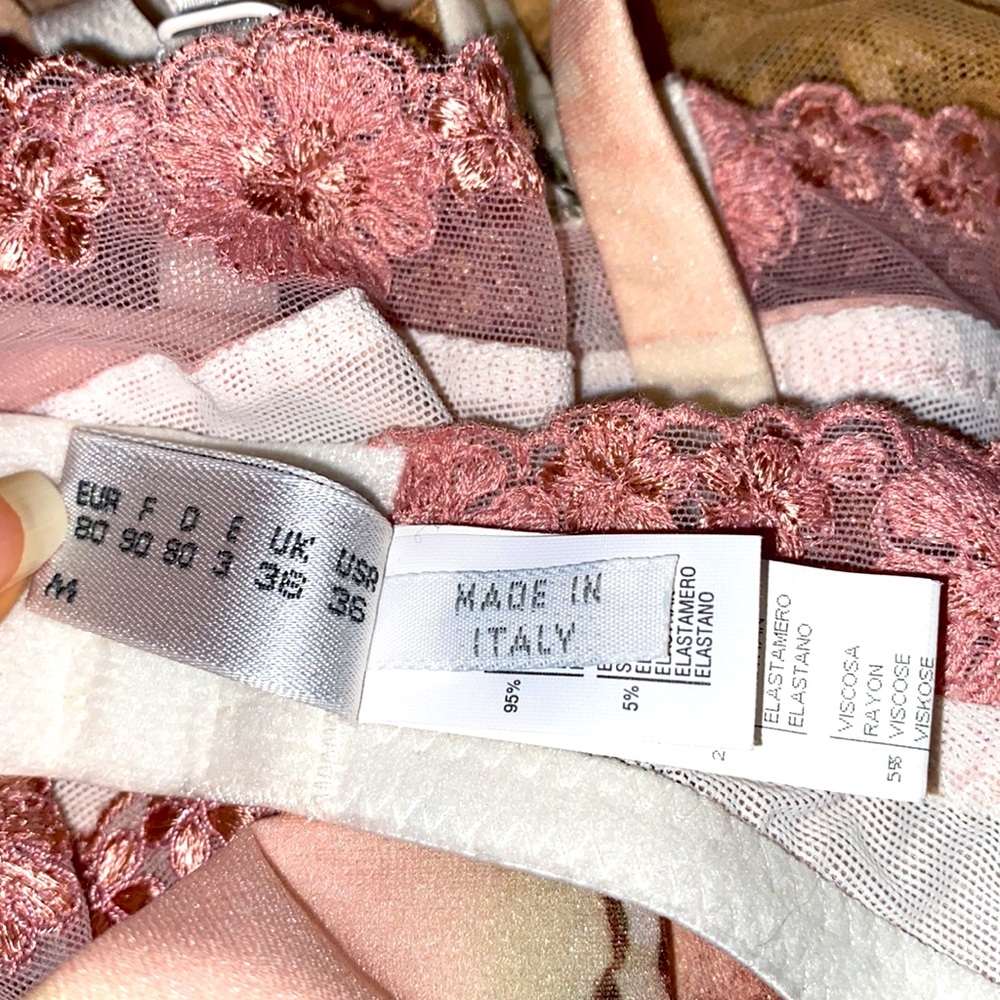 La Perla Glamour Floral Embroidered Lace Bra 36B - Picture 4 of 7